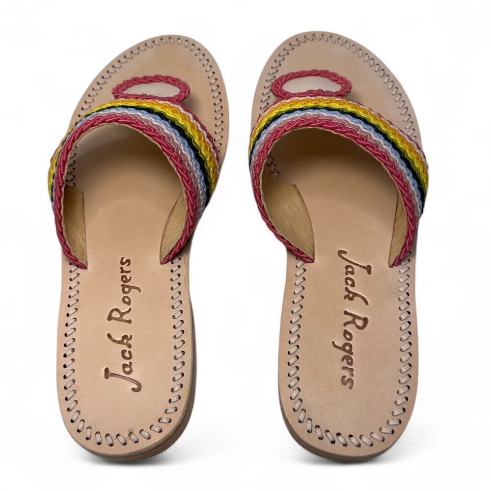 JACK ROGERS Jacks Multi-Color Fuschia Rope Sandal - 7.5 NEW IN BOX - Picture 6 of 12